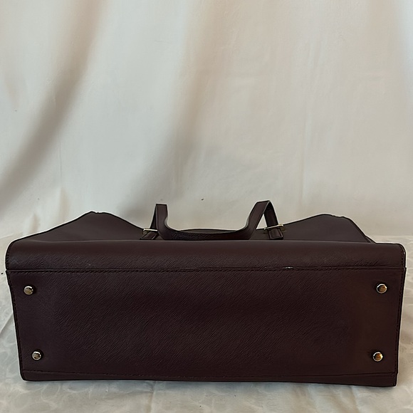 Kate Spade Luxurious Dark Wine Purple Large Leather Tote Bag 🌸🌸 - Picture 6 of 13